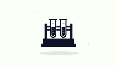 animación médica de atención médica con pruebas de tubos