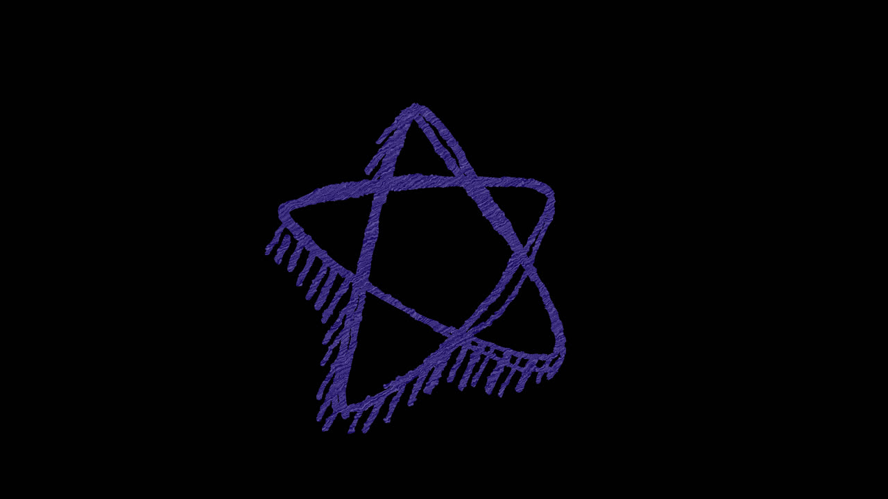 dibujo de estrella púrpura