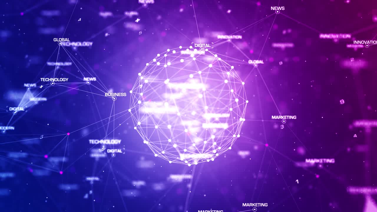 4K Futuristic network background(loopable)