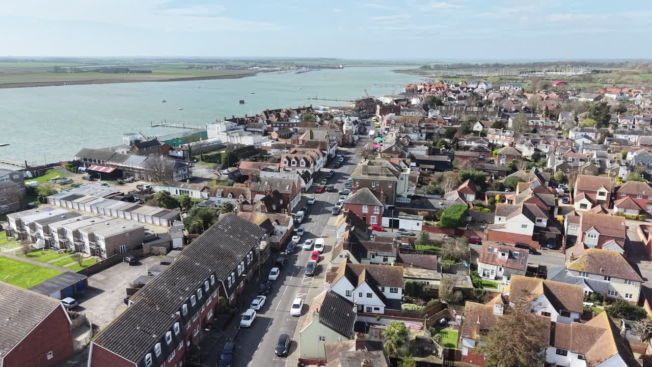 Burnham-on-Crouch Essex UK widok z drona na centrum miasta