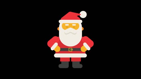 santa claus agita su mano y dice ho ho ho. canal alpha