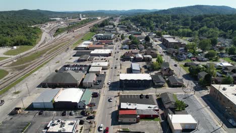 aerial high shot over corbin kentucky in 4k