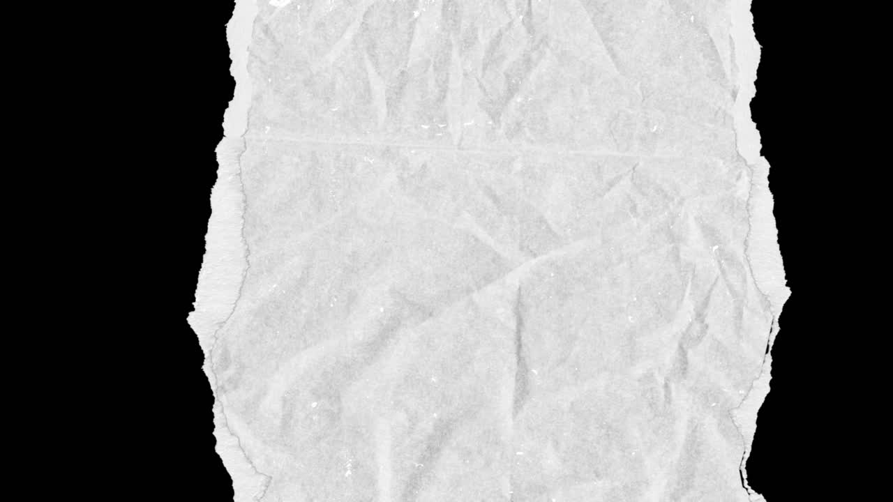 Animated Torn Crumpled Paper Transition with Alpha Channel