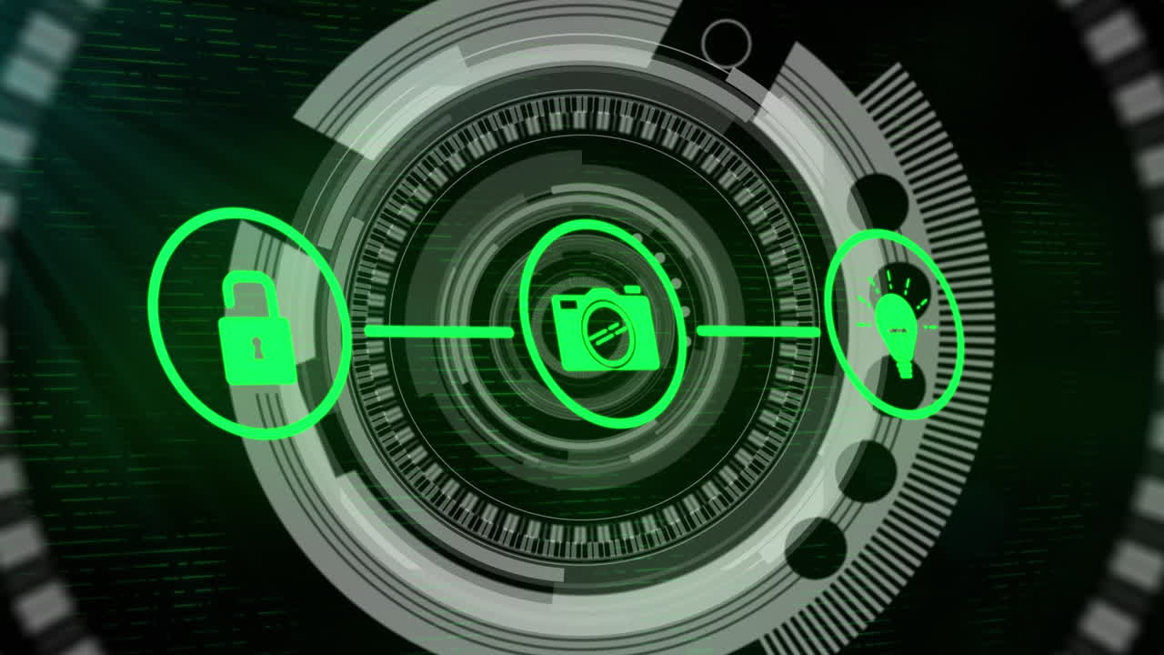 미디어 아이콘 위의 범위 스캐닝의 애니메이션