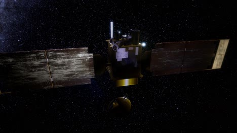 topógrafo global en órbita alrededor del planeta marte