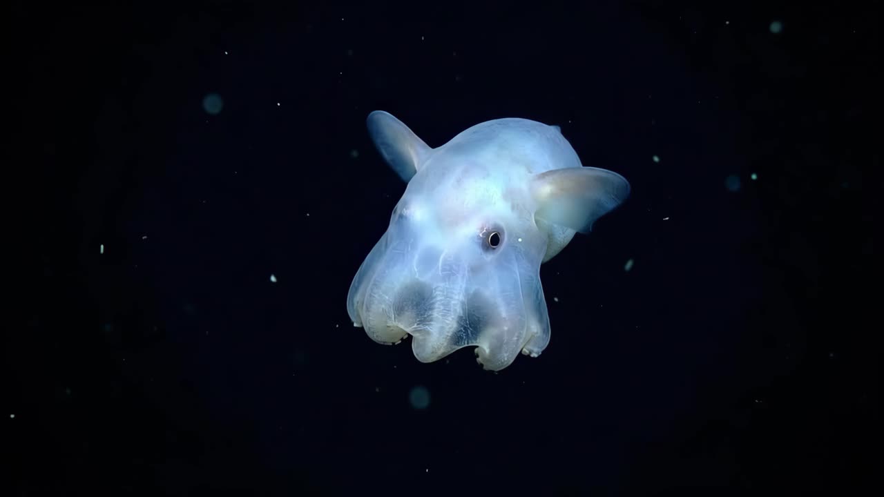 Images of a squid in the ocean