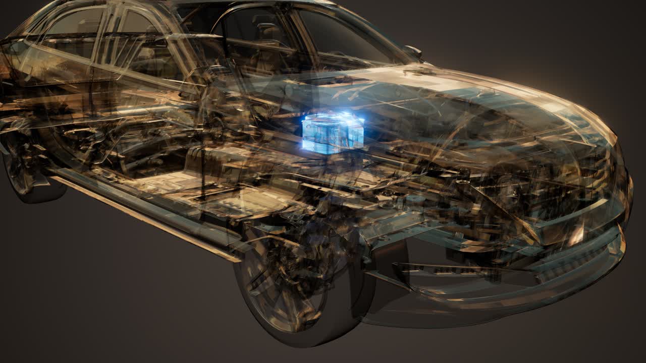 batería de coche visible en el coche