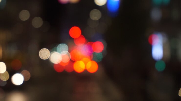Bokeh of traffic lights
