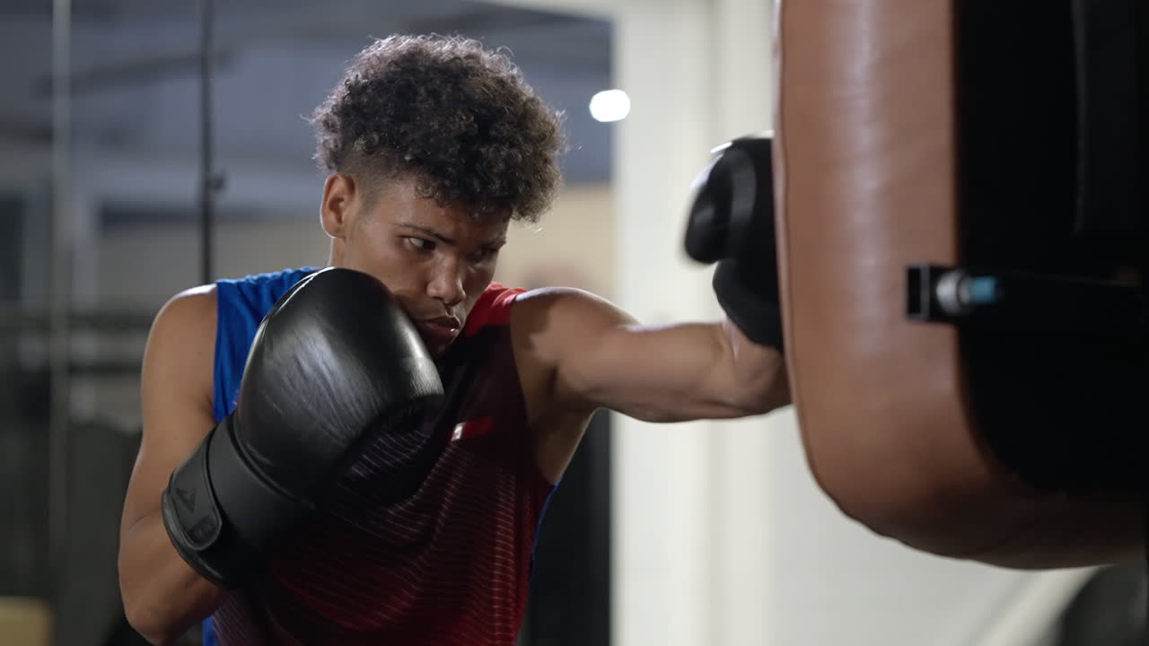 Man Boxing Training Session