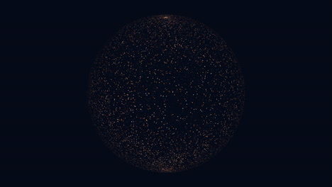 ilusión de esfera punteada profundidad y movimiento cobran vida en un telón de fondo oscuro