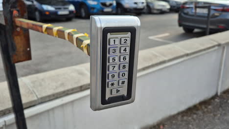 keypad of outdoor car parking