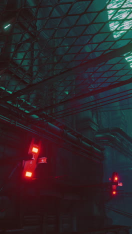 el paisaje urbano cyberpunk por la noche