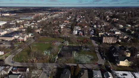 área residencial de siracusa nueva york aérea