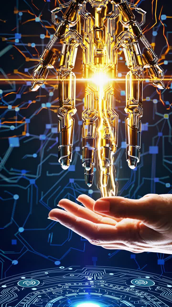 mano humana interactuando con una mano robótica