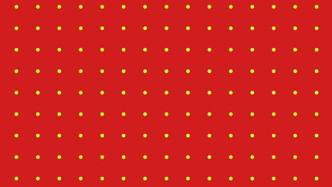 pulsating green dots on red