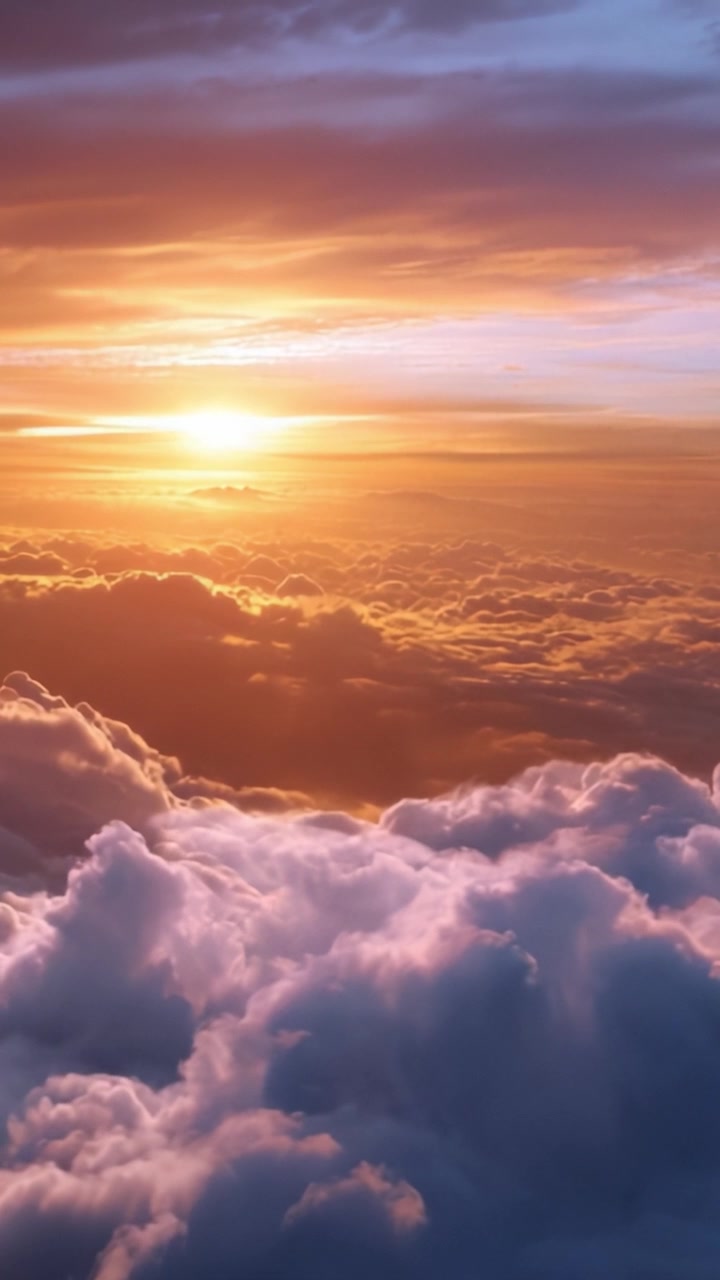 Alba maestosa su nuvole vivaci: uno spettacolo mozzafiato della bellezza della natura nel cielo.