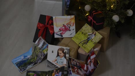 New-Year-and-Christmas-gift,-photo-canvas-picture