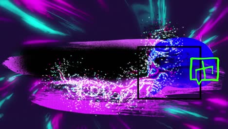 Animation-of-spinning-colorful-lights-over-graphics