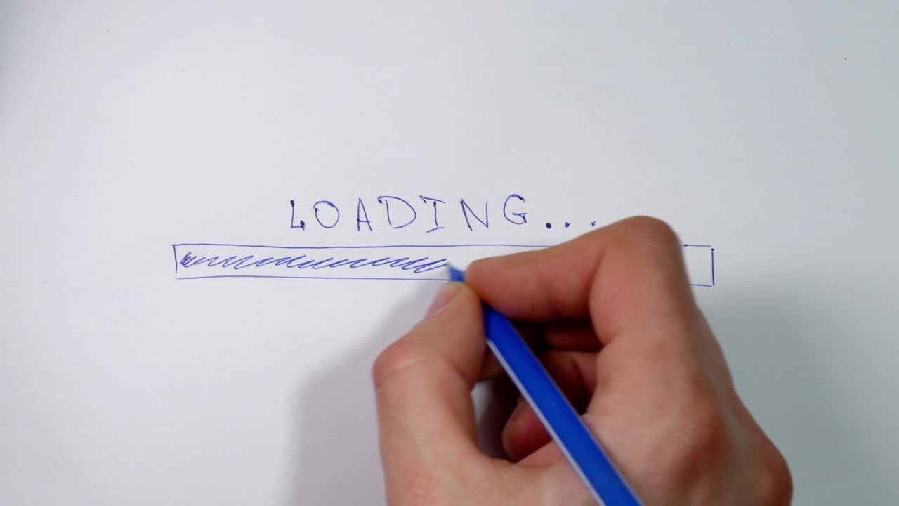 concepto de carga de la barra de estado dibujada a mano