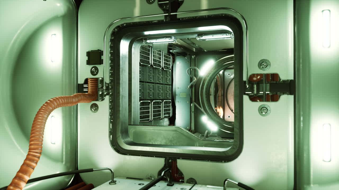 미래의 국제 우주 정거장의 인테리어