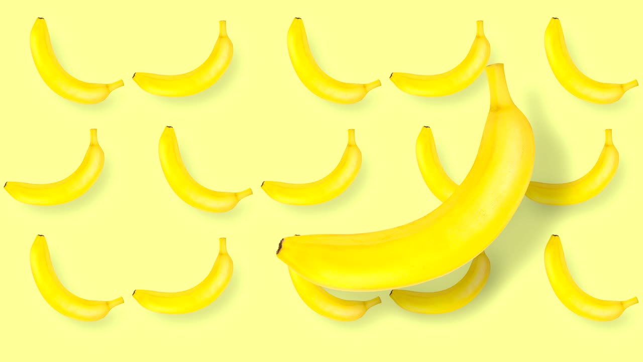 움직이고 회전하는 과일과 함께 애니메이션 영화