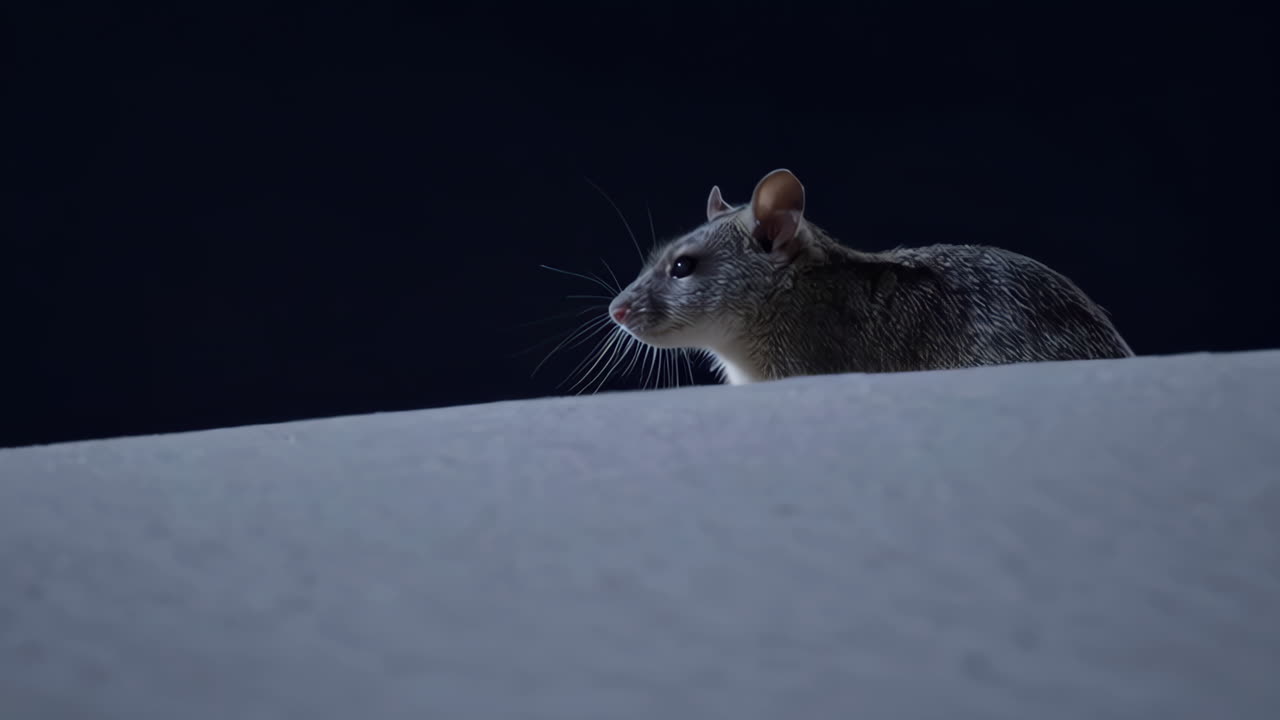 Scena notturna del deserto con silhouette di animale