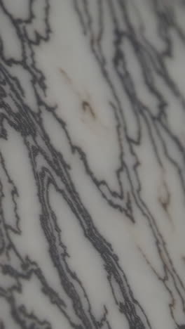 close-up view of a white marble surface with gray veins