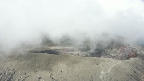 el salvador santa ana volcano, aerial stratovolcano central america drone, clouds