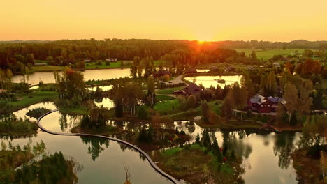 lakeside village of amatciems in latvia