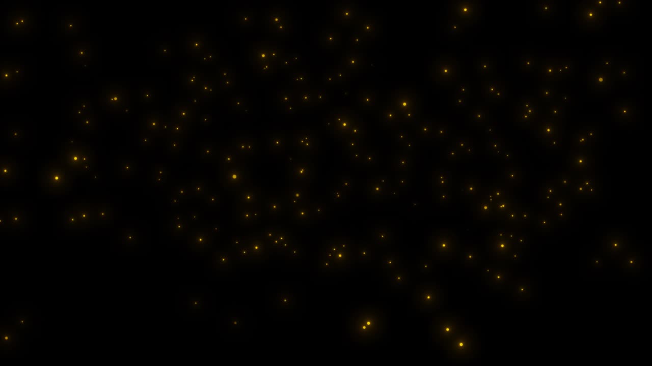 Golden Particles on Black Background
