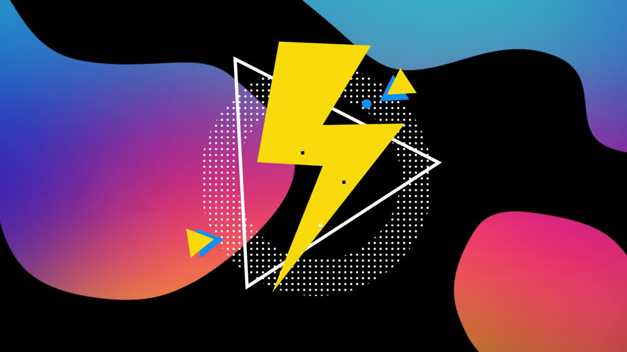 animación de formas que se mueven sobre un fondo negro