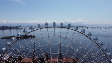 rio de janeiro, brazil. downtown district of rio de janeiro, brazil.. aerial landscape of landmark of downtown city. rio star attraction tourism point. famous rio niteroi bridge at background. rio de janeiro, brazil.