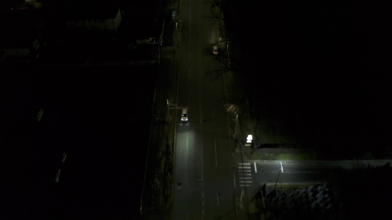 night time drone surveillance target speeds up after realizing he is being tailed by the police