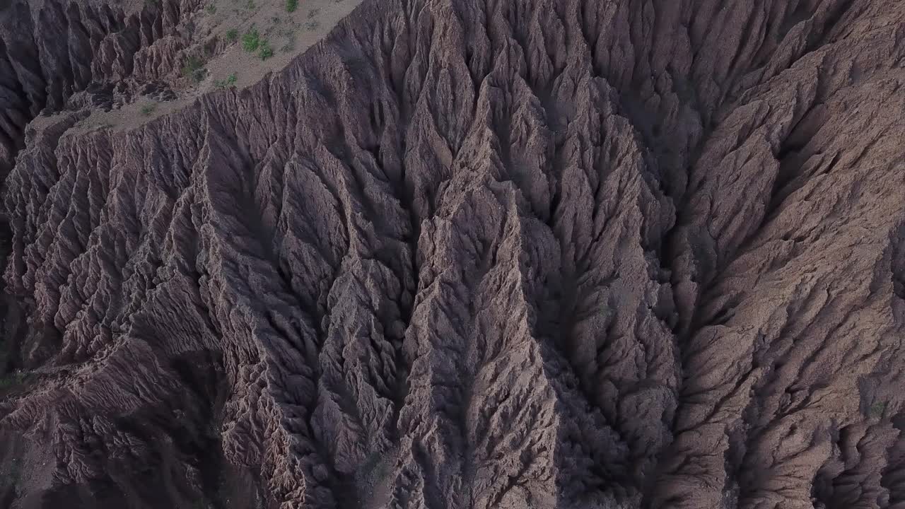 Aerial View of Sharp Sandstone Hills in Calchaqui Valley, Salta Province, Argentina