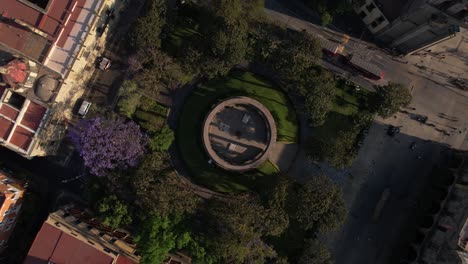 Guadalajara-Aerial-Top-Down-Spin-and-Rise-from-Jalisciences-Park