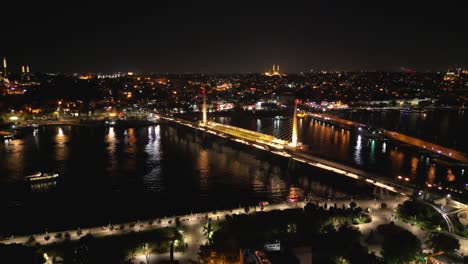 4k cinematic drone footage at haliç altin boynu bridge in istanbul - turkey_10