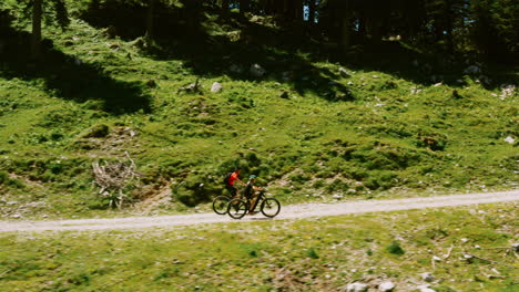 mountain biking adventure in the forest