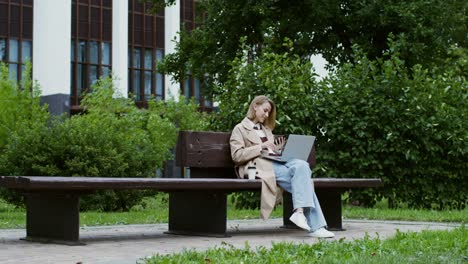 woman working in a park