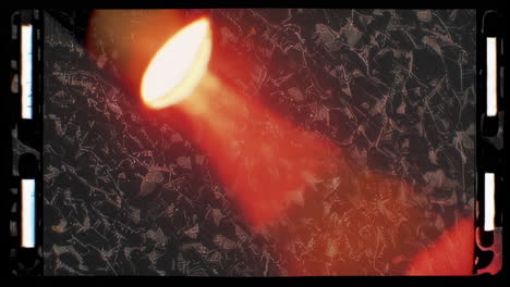 vintage film grain with dynamic lens flare effect