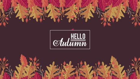 hello otoño letras con animación