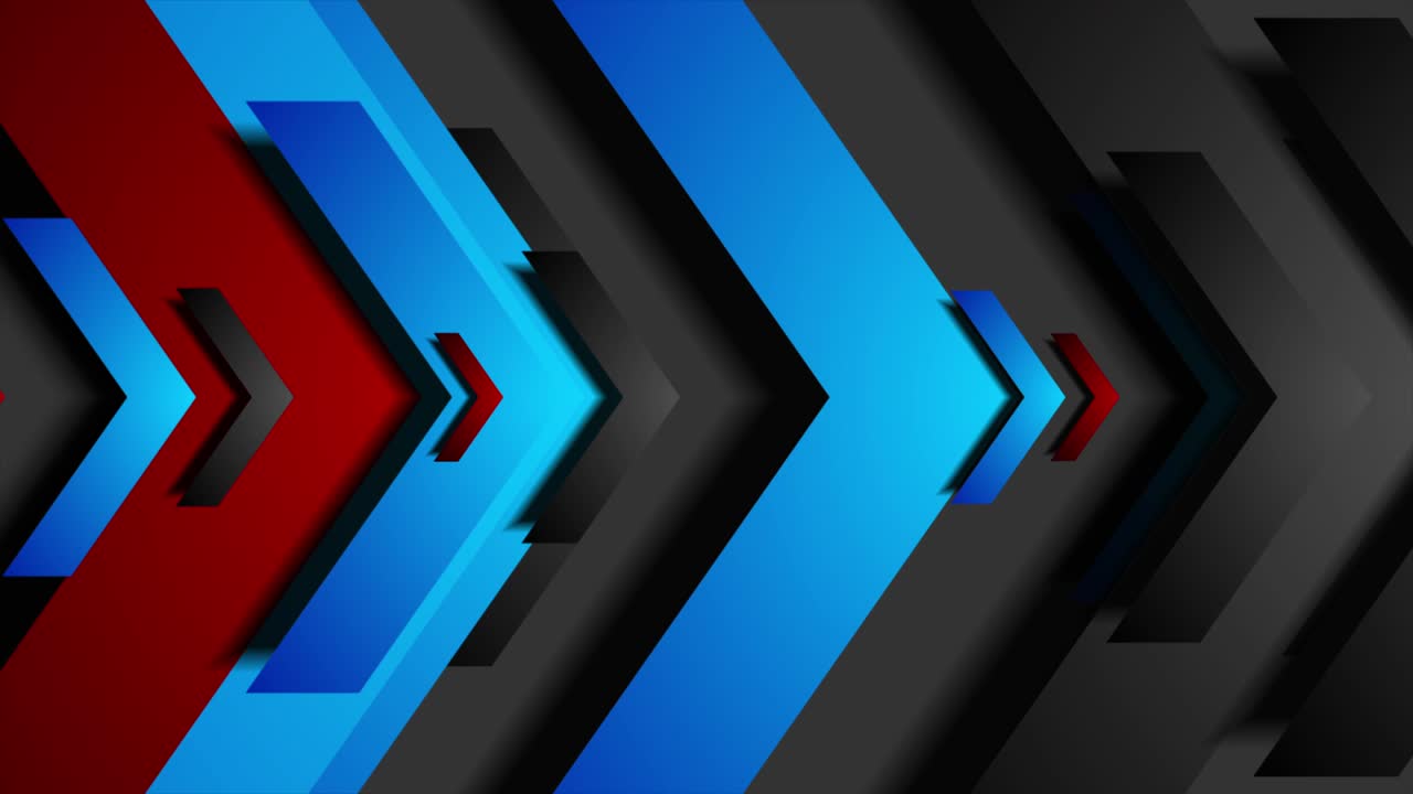 tecnología de fondo de movimiento abstracto con flechas rojas y azules