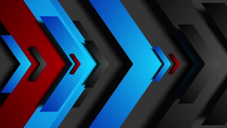 tecnología de fondo de movimiento abstracto con flechas rojas y azules