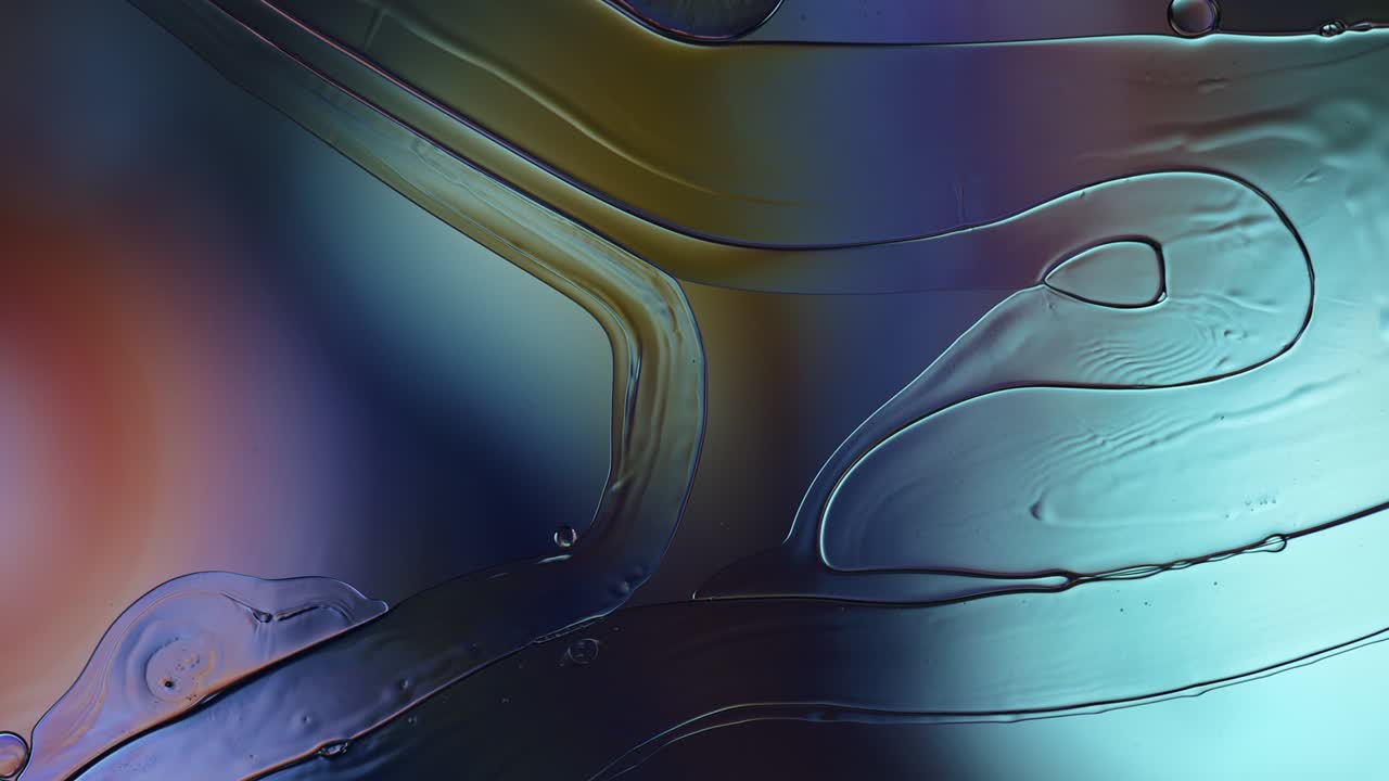 abstract colorido alimentos gotas de aceite burbujas y esferas que fluyen