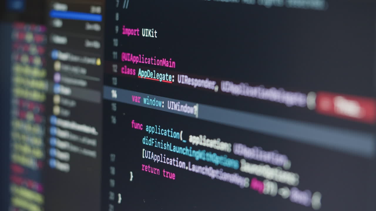 Computer Code on a Monitor