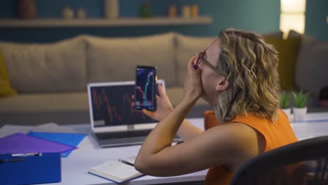 the woman who makes money from crypto money. financial gain.