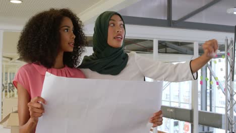 young women working in a creative office