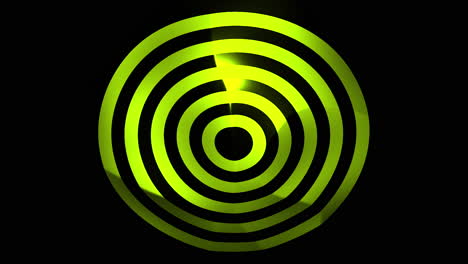 abstract neon green circles on black background