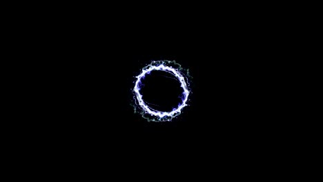 magical particles ring abstract background, animation, rendering, loop