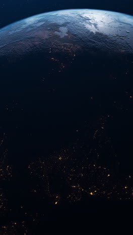 earth at night from space
