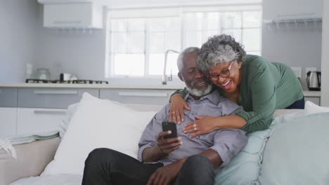 a senior african american couple in love at home. social distancing in quarantine
